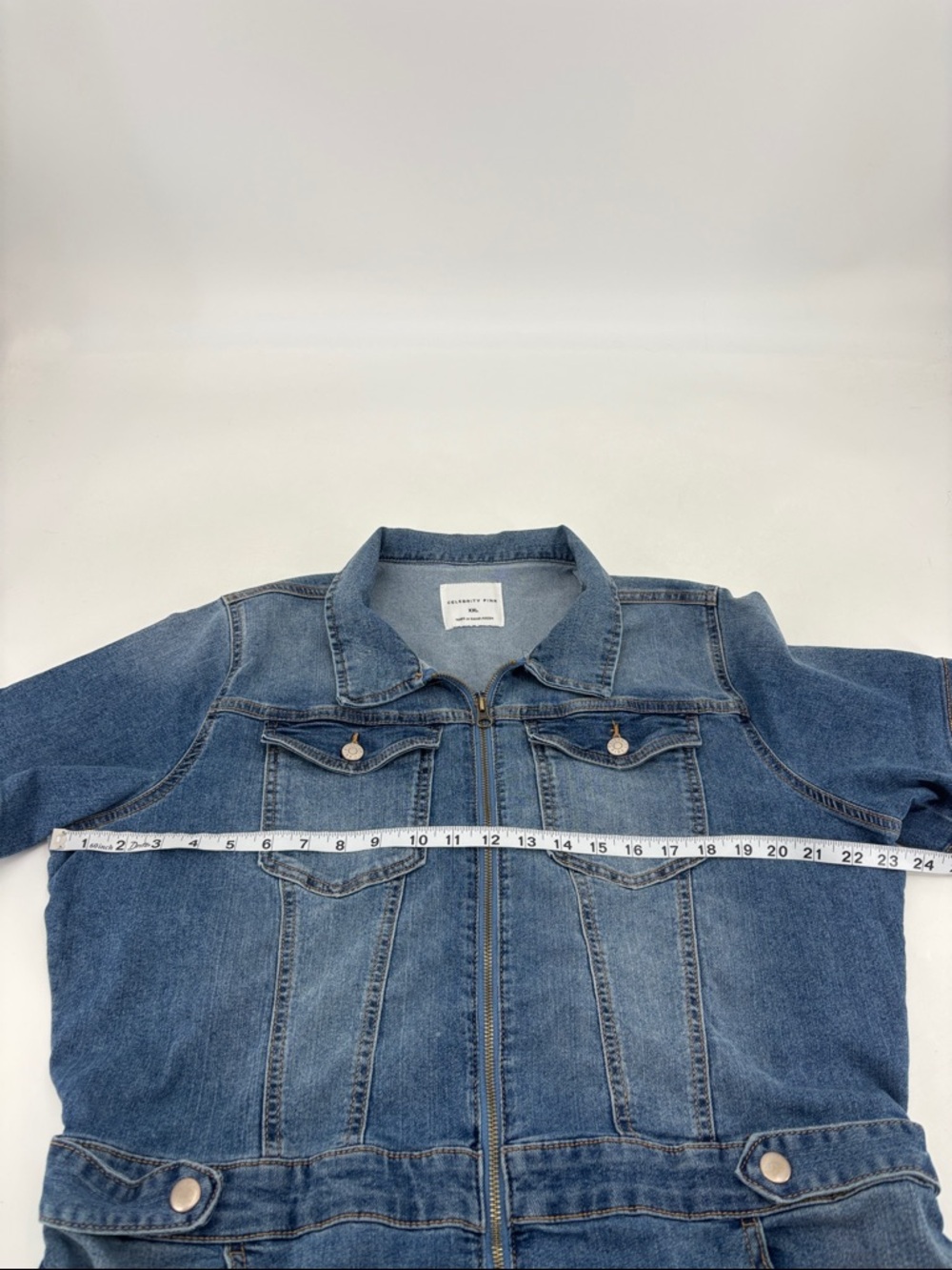 Celebrity Pink Retro 70s Zippered Boiler Suit Denim Overalls Jumpsuit - Picture 10 of 15